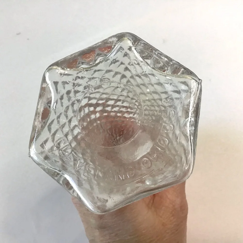 Vintage E.O. Brody Bud Vase 6” Clear Pressed Glass Diamond-Point Hobnail #175